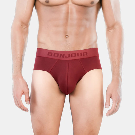 Bonjour Men’s Bamboo Midnight Plum Brief – Ultra Soft, Odour Free (Pack of 1)