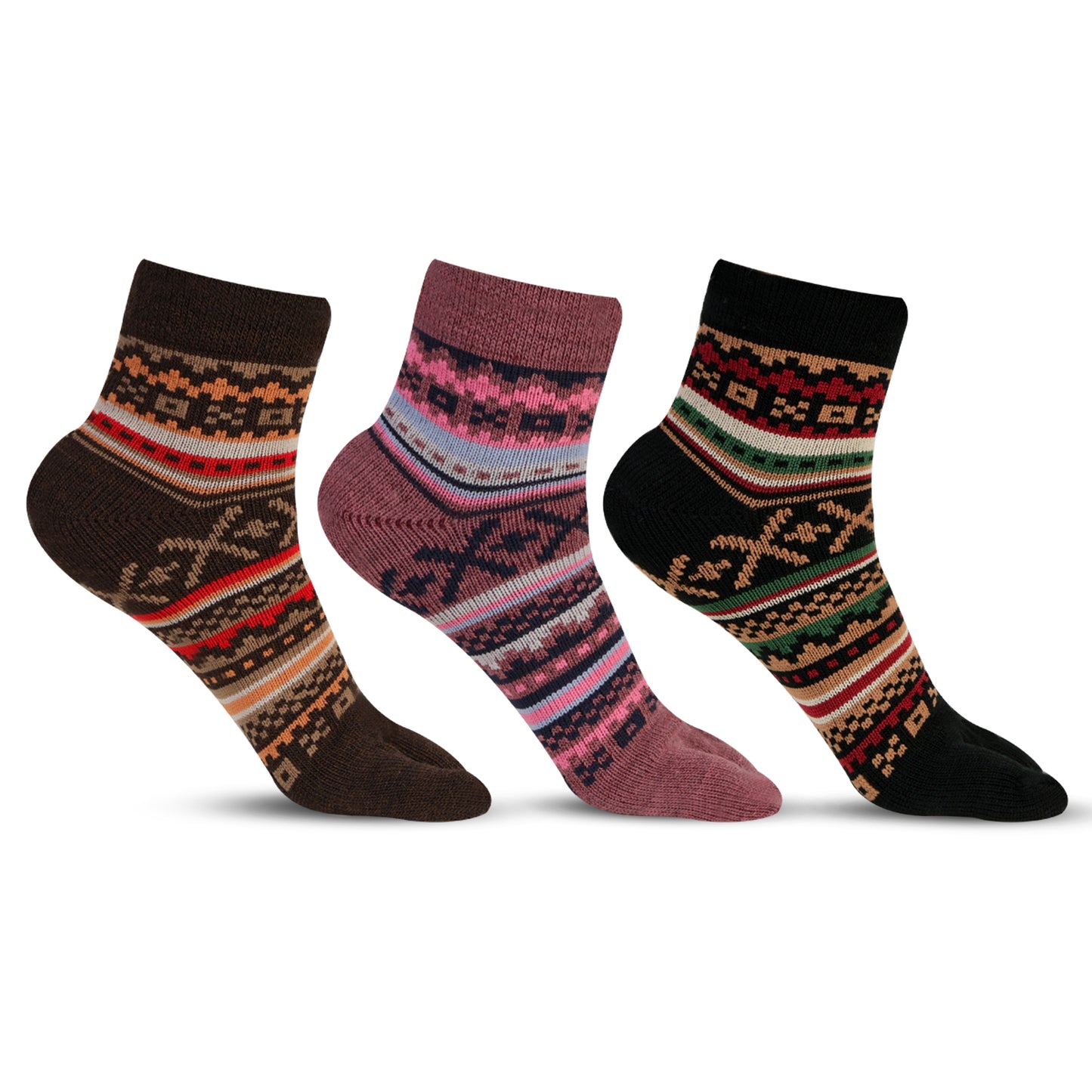 Women's Fine Woolen Thumb Ankle Socks (Pack of 3)