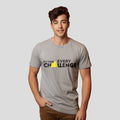 Bontact FIT FOR EVERY CHALLENGE Round-Neck Half Sleeve T-Shirt (Lt.Grey Mel)