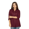 Wine Short Kurti – Stylish Kurti for Women & Girls