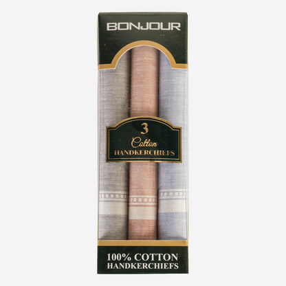 Men's Safari Collection 100% Cotton Handkerchief - (Pack of 3)