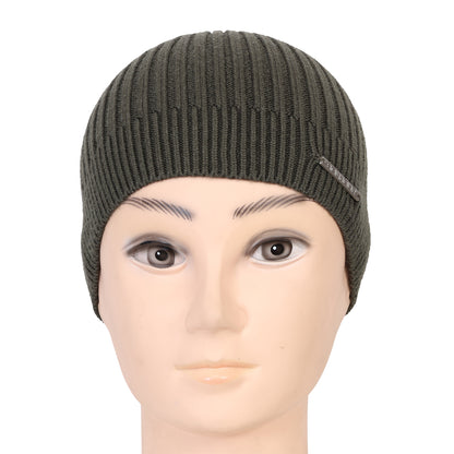 Unisex Woolen Winter Beanie Cap (Olive Green)