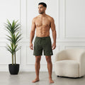 Men’s Olive Regular Fit Activewear Sports Shorts