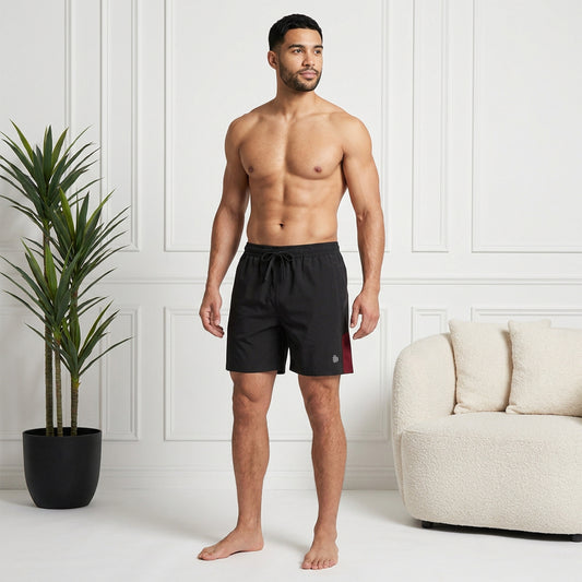 Men’s Black Regular Fit Activewear Sports Shorts