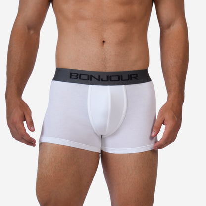 Men's White Cotton Comfort Trunk - Soft & Breathable Everyday Innerwear (Pack of 1)