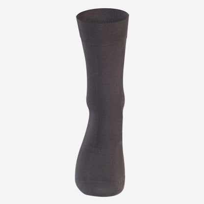 Men Cotton Odour Free Plain Socks (Dk.Grey)