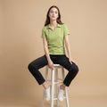 Women’s Solid Pista Polo Half Sleeve T-Shirt