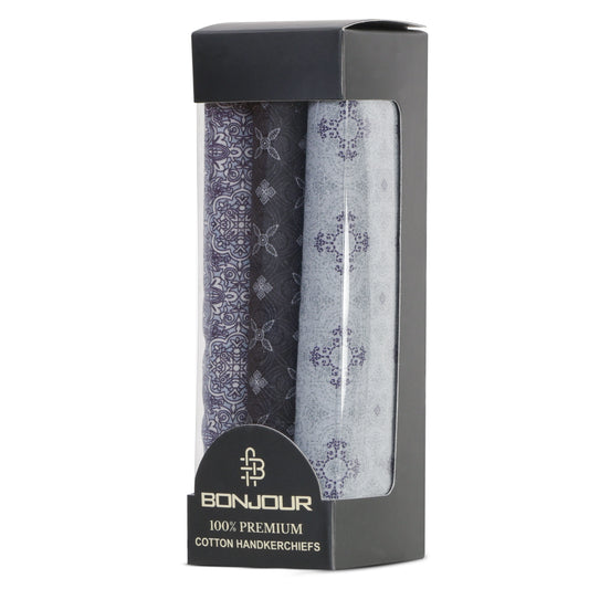 Men’s Silcora Cotton Handkerchiefs | 100% Pure Cotton | Soft & Absorbent | Pack of 3