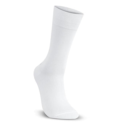 Men Cotton Odour Free Plain Socks (White)