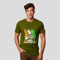 Bontact BRAVEHEART Round-Neck Half Sleeve T-Shirt (Grass Hopper)
