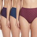 Women's Cotton Mid-Waist Full Coverage Printed Hipster Panties - (Pack of 3)