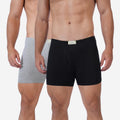 Men's Black & Grey Cotton Comfort Trunk - Soft Breathable Everyday Innerwear (Pack of 2)