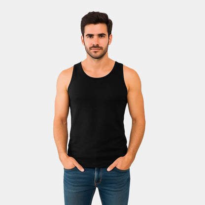 Bamboo Black Vest for Men (Pack of 1)