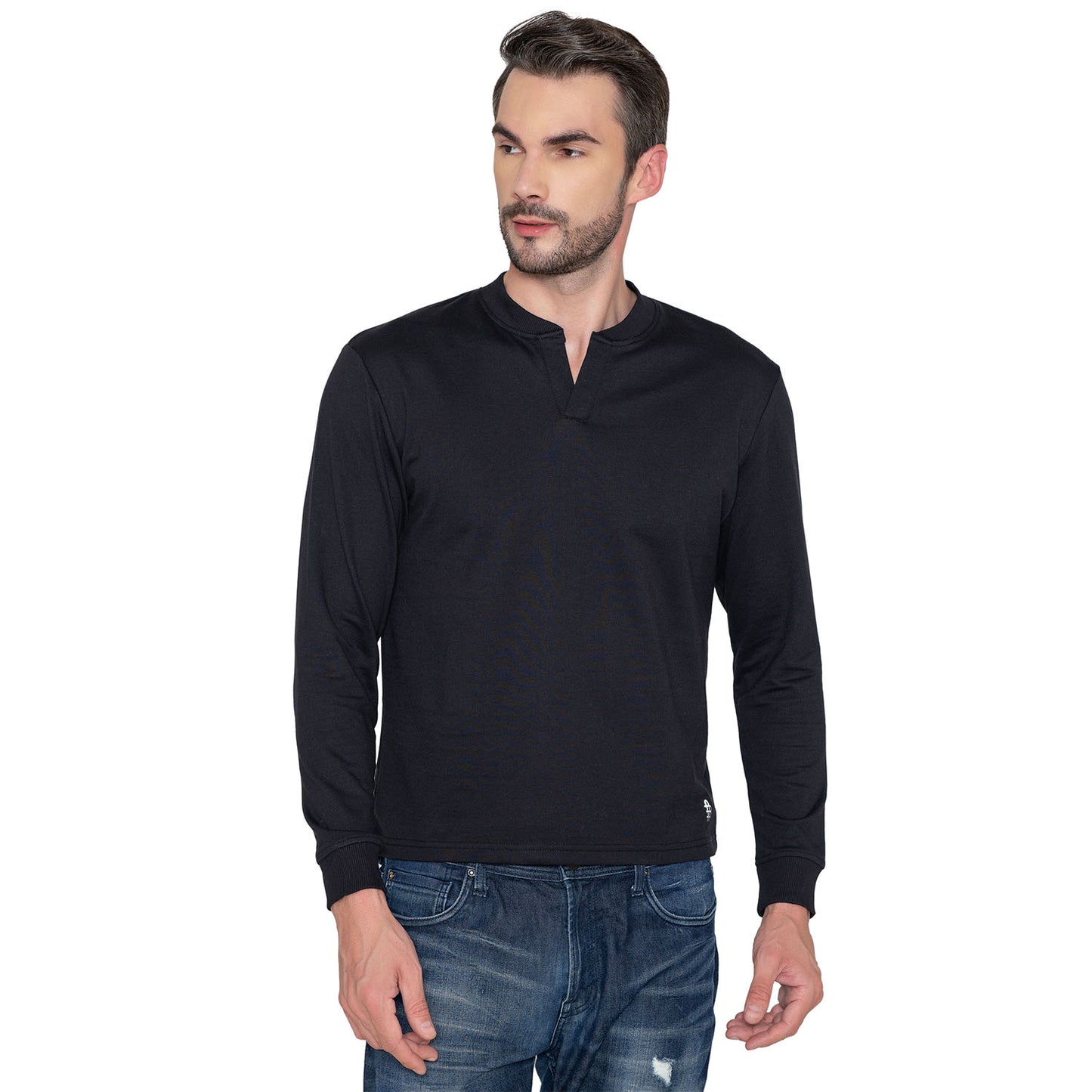Men's Bomber Polo Sweatshirt - Black