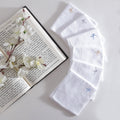 Men's White Cotton Handkerchief With Alphabet K Initial (Pack of 6)