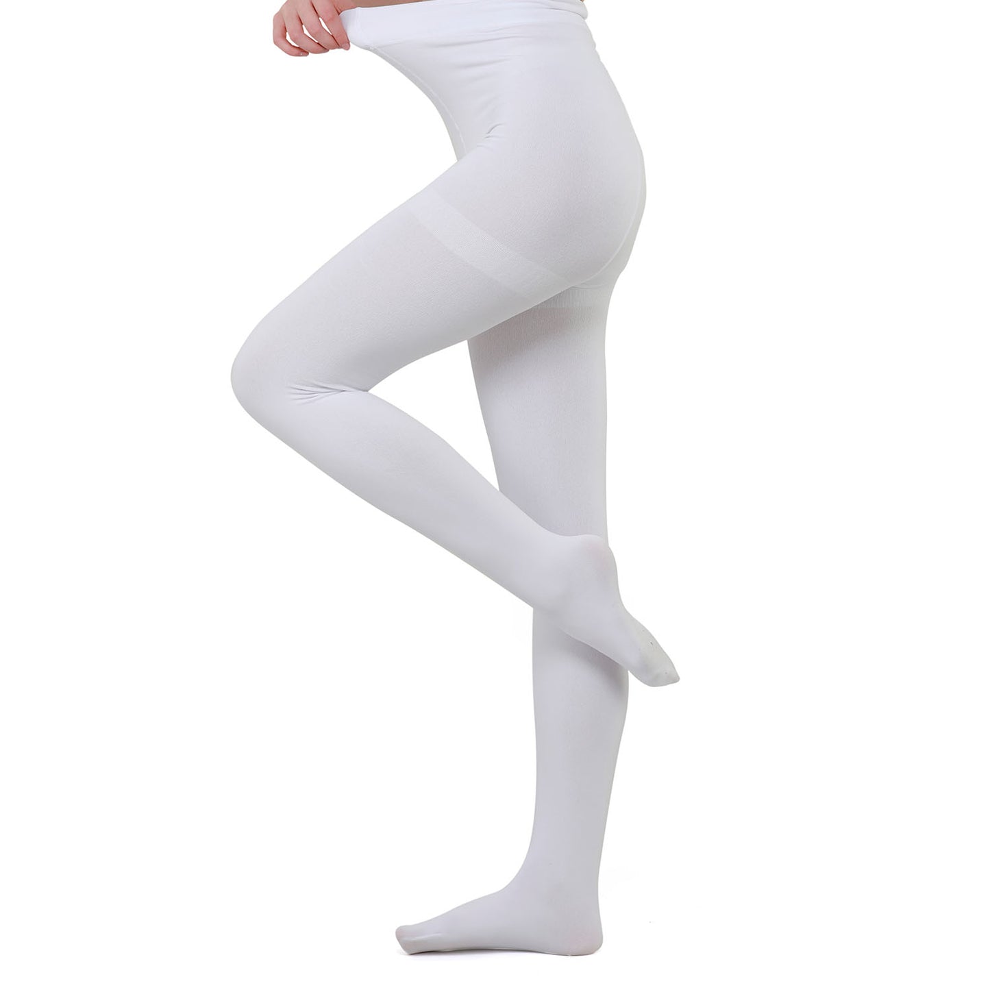 Super-soft High Waisted Velvet Leggings (White)