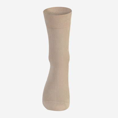 Men Cotton Odour Free Plain Socks (Oyster)