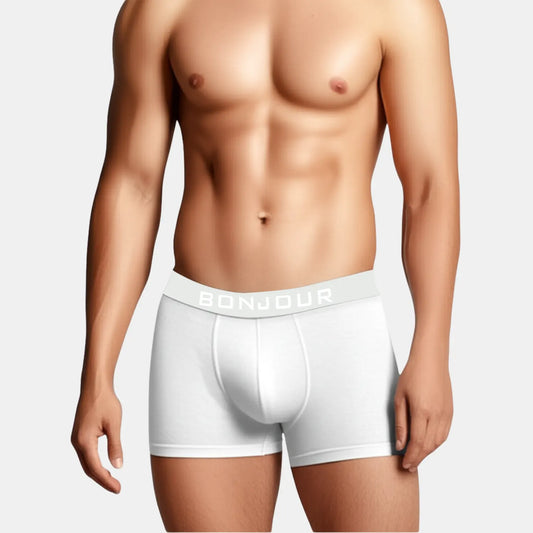 Men’s Bamboo Trunk white – Ultra Soft, Odour Free (Pack of 1)
