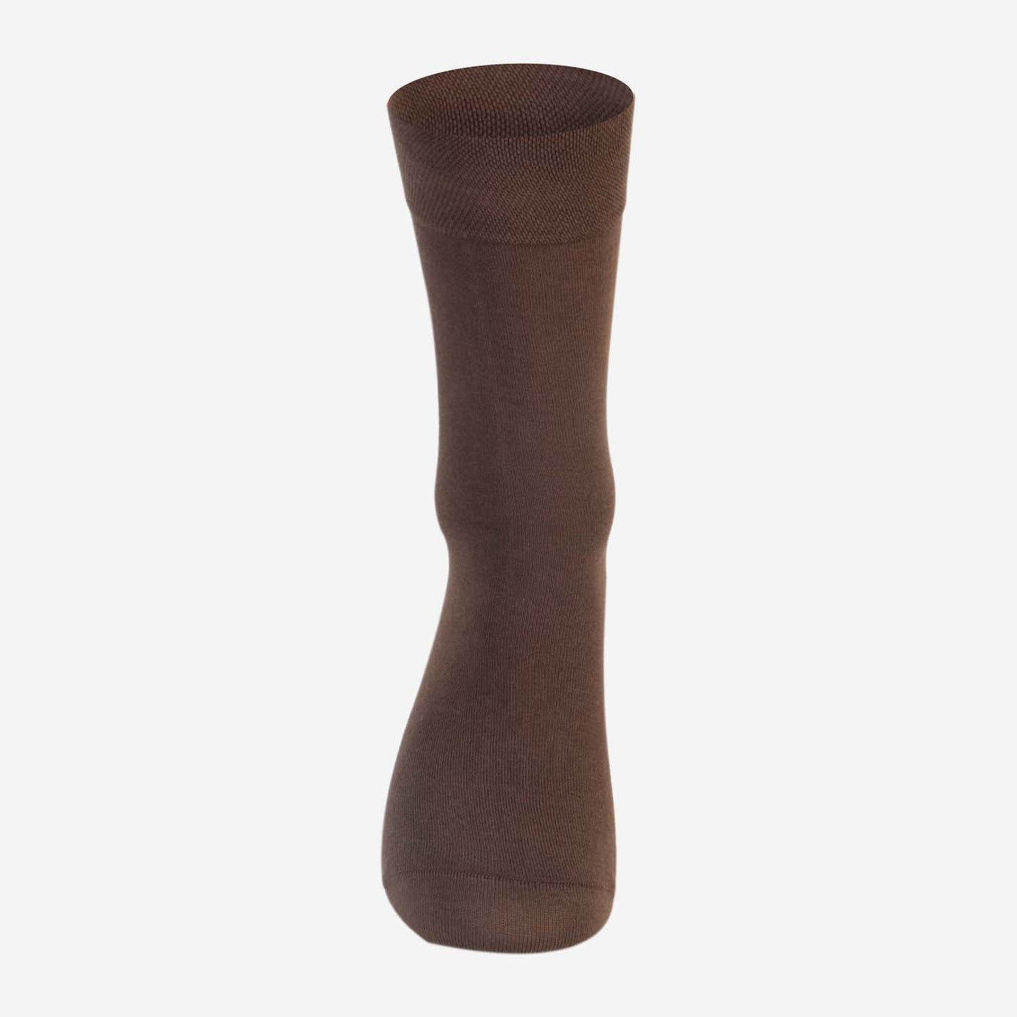 Men Cotton Odour Free Plain Socks (Brown)