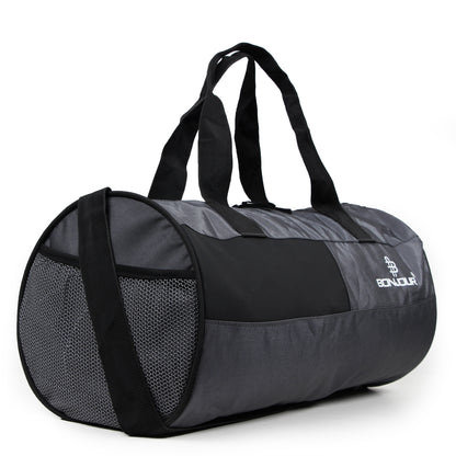 Trendy Unisex Gym Bag with Durable Zippers - Grey
