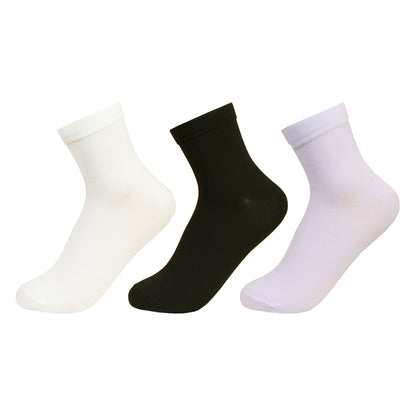 Women Silken Anklet Socks - 3 Pairs