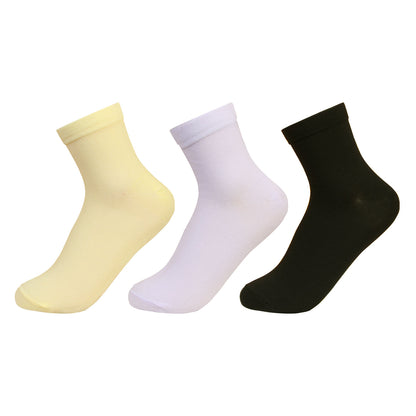 Women Silken Anklet Socks - 3 Pairs