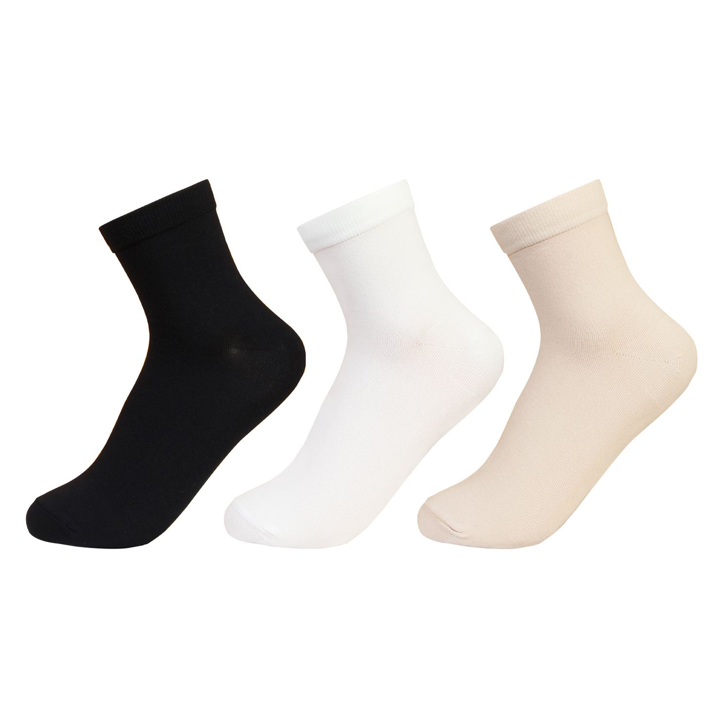 Women Silken Anklet Socks - 3 Pairs