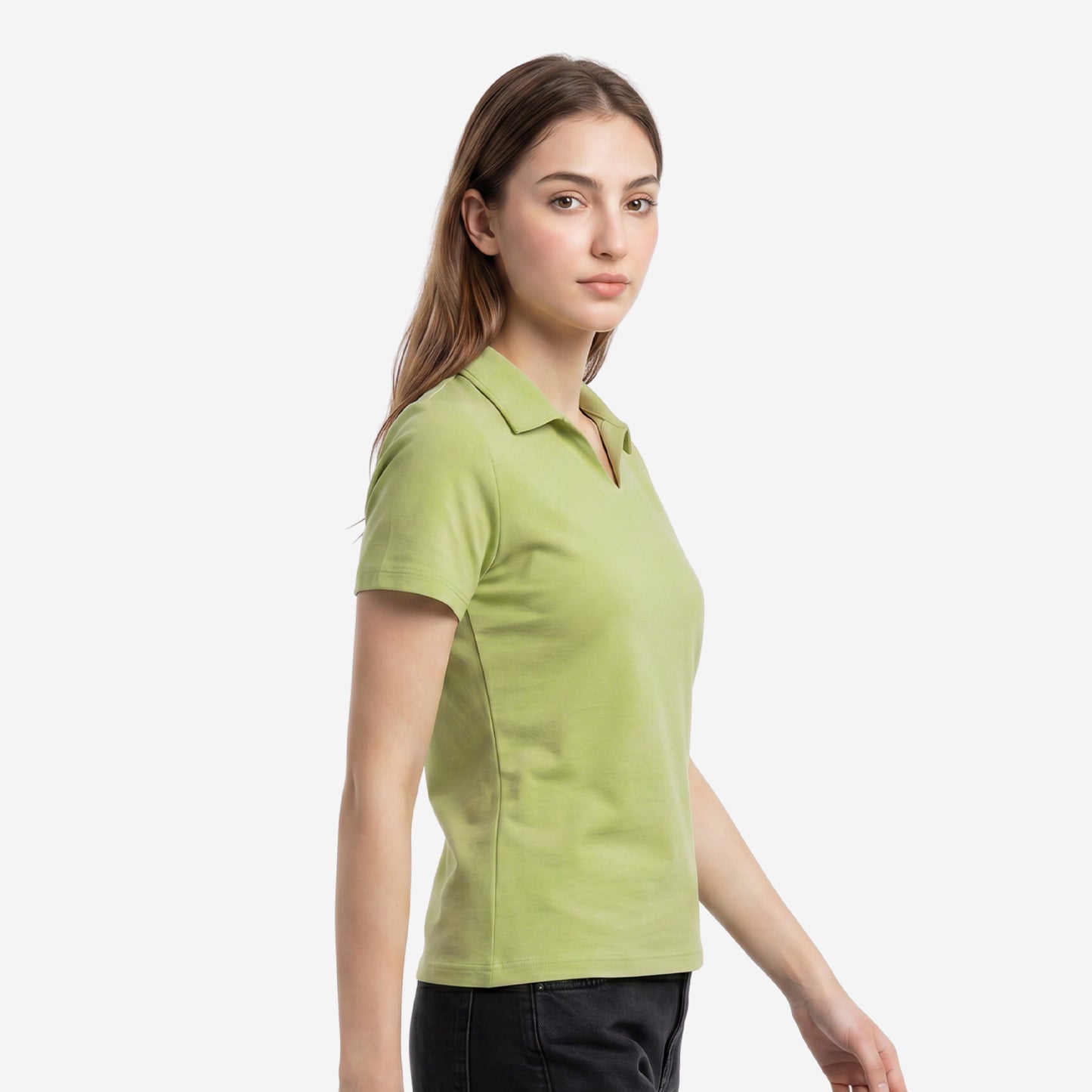 Women’s Solid Pista Polo Half Sleeve T-Shirt