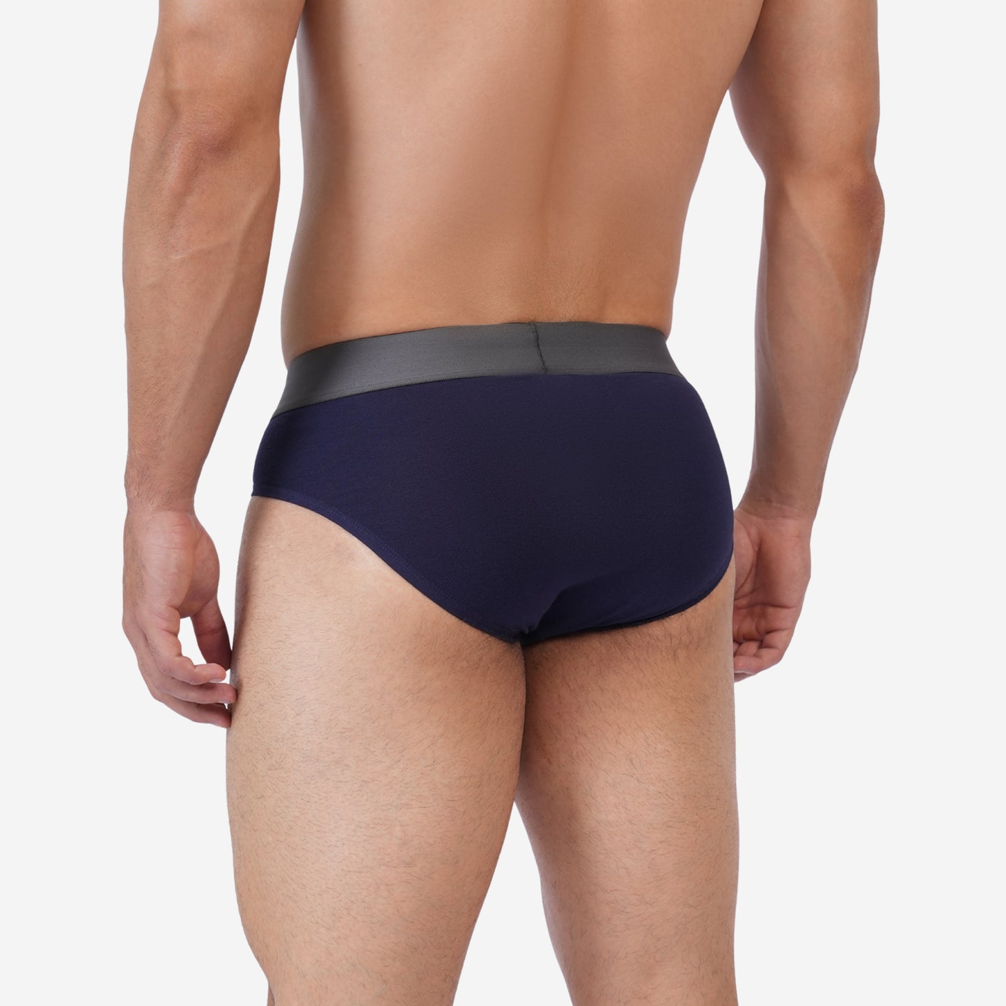 Men's Navy Cotton Comfort Briefs - Soft Breathable Everyday Innerwear (Pack of 1)