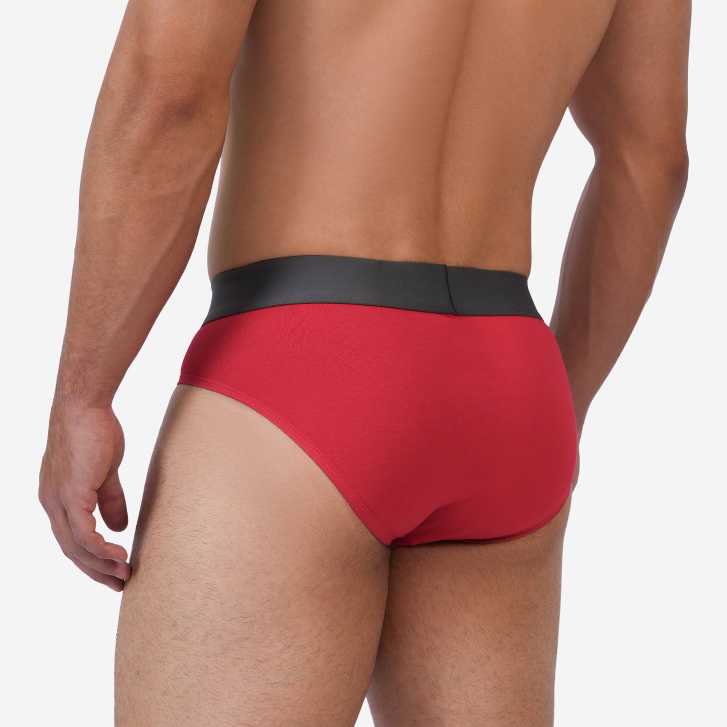 Men's Red Cotton Comfort Briefs - Soft Breathable Everyday Innerwear (Pack of 1)