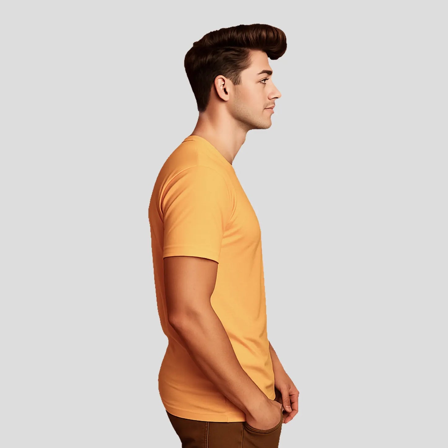 Bontact BOOT CAMP Round-Neck Half Sleeve T-Shirt (Banana Cream)