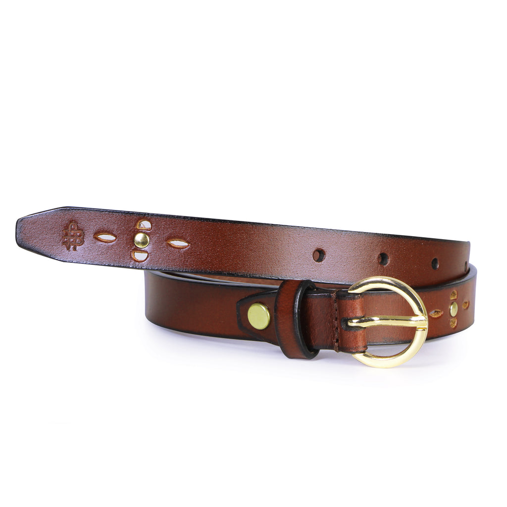 Women's Leather waist Belt - Brown