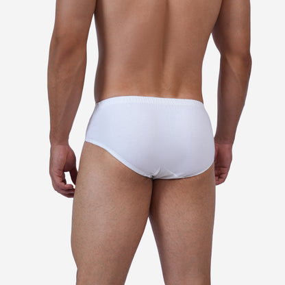Men's White Cotton Comfort Briefs - Soft Breathable Everyday Innerwear (Pack of 2)