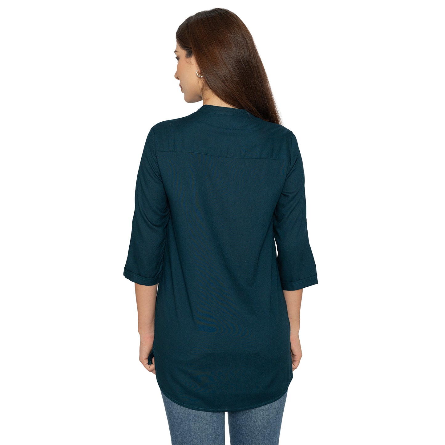 Prussian Blue Short Kurti – Stylish Kurti for Women & Girls