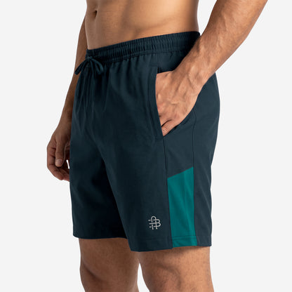 Men’s Navy Regular Fit Activewear Sports Shorts