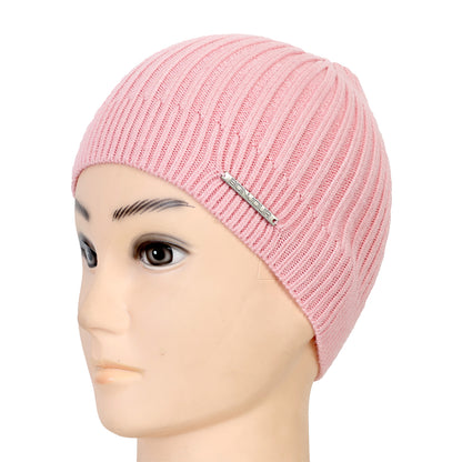 Unisex Woolen Winter Beanie Cap (Rose Pink)