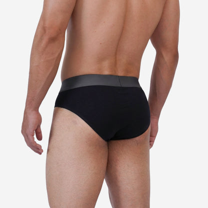 Men's Black Cotton Comfort Briefs - Soft Breathable Everyday Innerwear (Pack of 1)