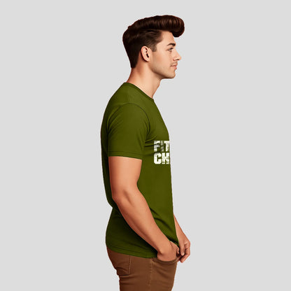 Bontact FIT 4 EVERY CHALLENGE Round-Neck Half Sleeve T-Shirt (Grass Hopper)