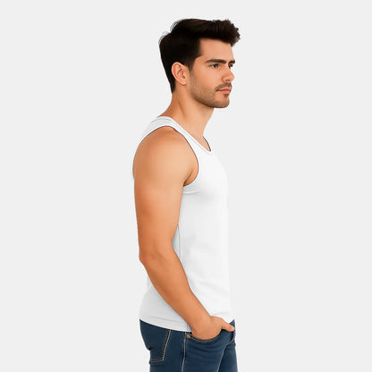 Bamboo White Vest for Men (Pack of 1)