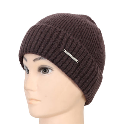 Men's Solid Knitted Beanie Caps