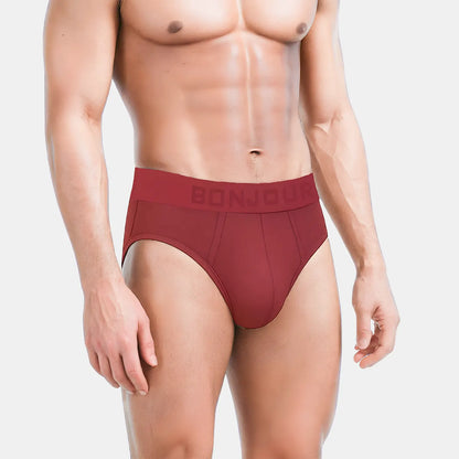 Bonjour Men’s Bamboo Midnight Plum Brief – Ultra Soft, Odour Free (Pack of 1)
