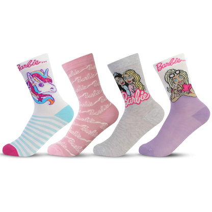 Barbie Girls Cotton Socks (Pack of 4)
