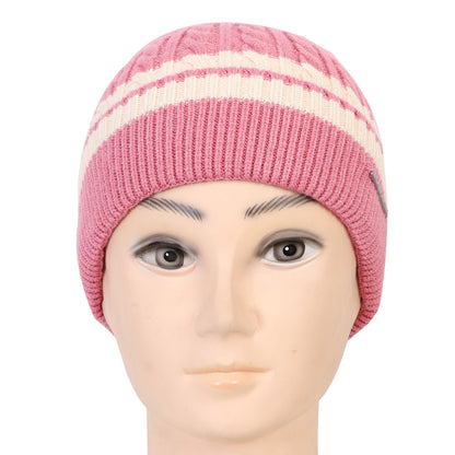 Unisex Winter Beanie Cap (Pink)