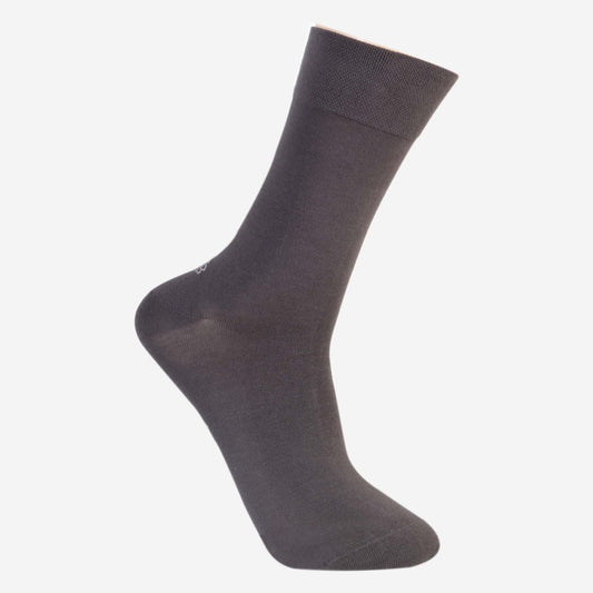 Men Cotton Odour Free Plain Socks (Dk.Grey)