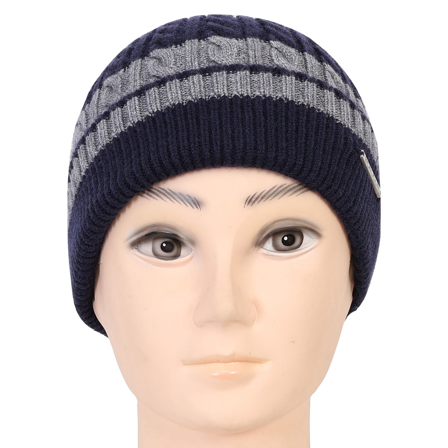 Unisex Winter Beanie Cap (Navy Blue)