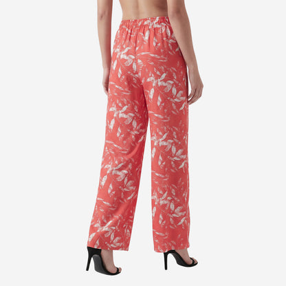 Dk.Peach Floral Printed Palazzo for Women | Comfortable Fit (Pack of 1)