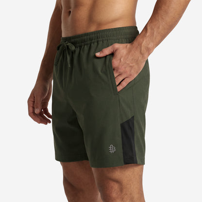 Men’s Olive Regular Fit Activewear Sports Shorts