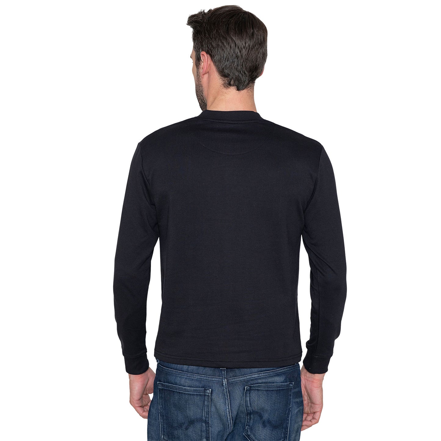 Men's Bomber Polo Sweatshirt - Black