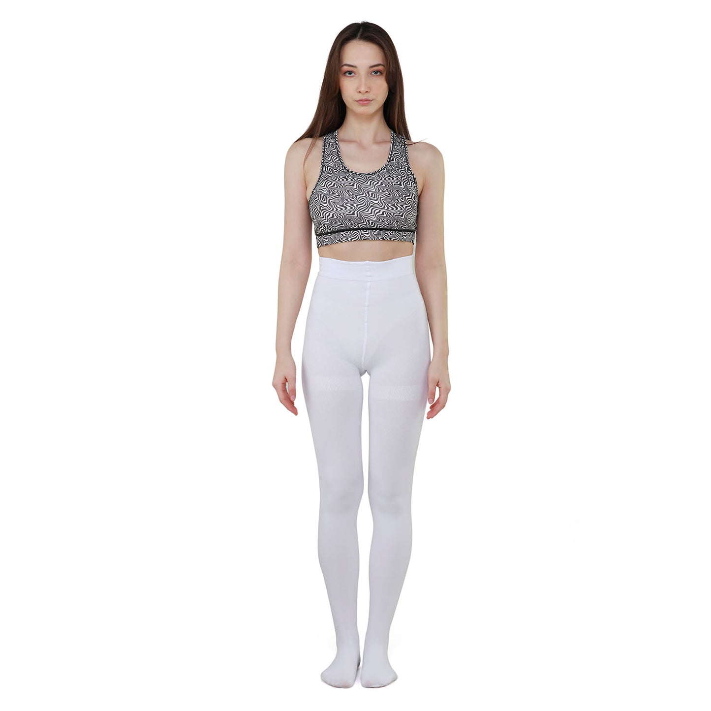Super-soft High Waisted Velvet Leggings (White)