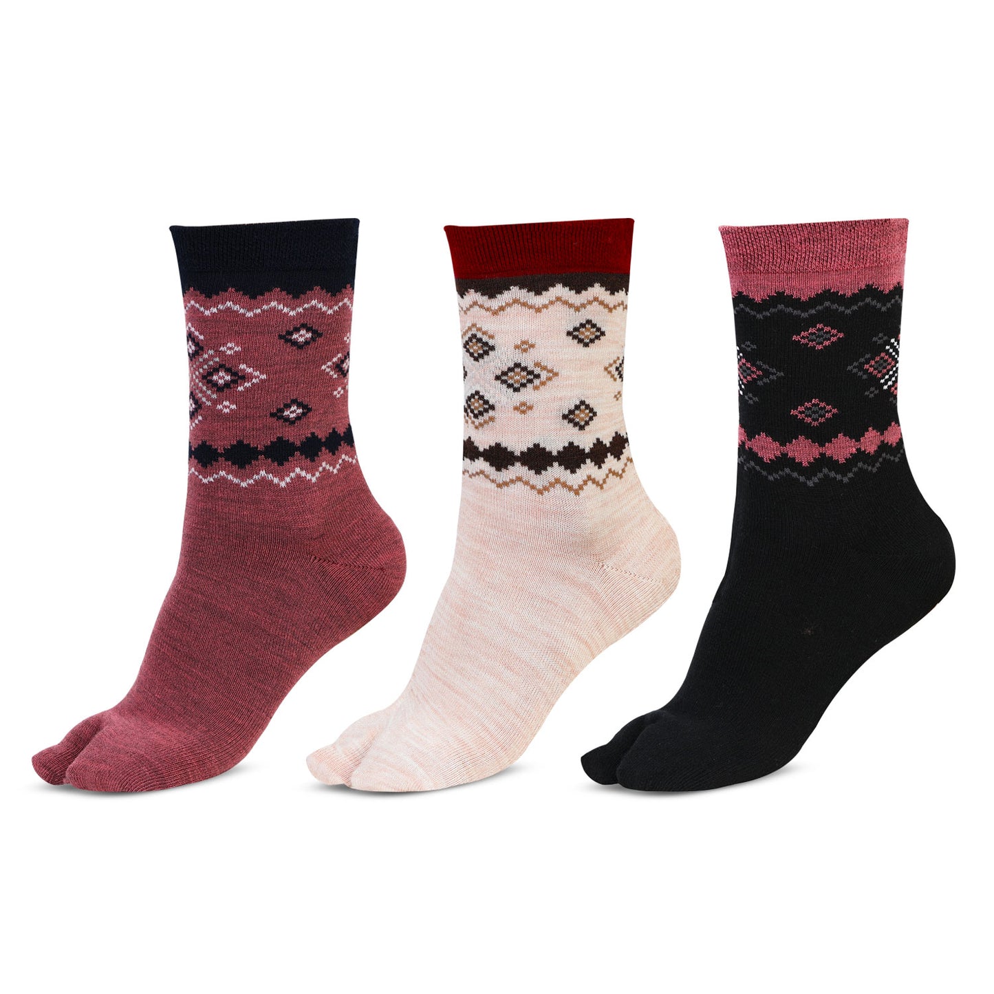 Woolen Crew Thumb Socks for Women